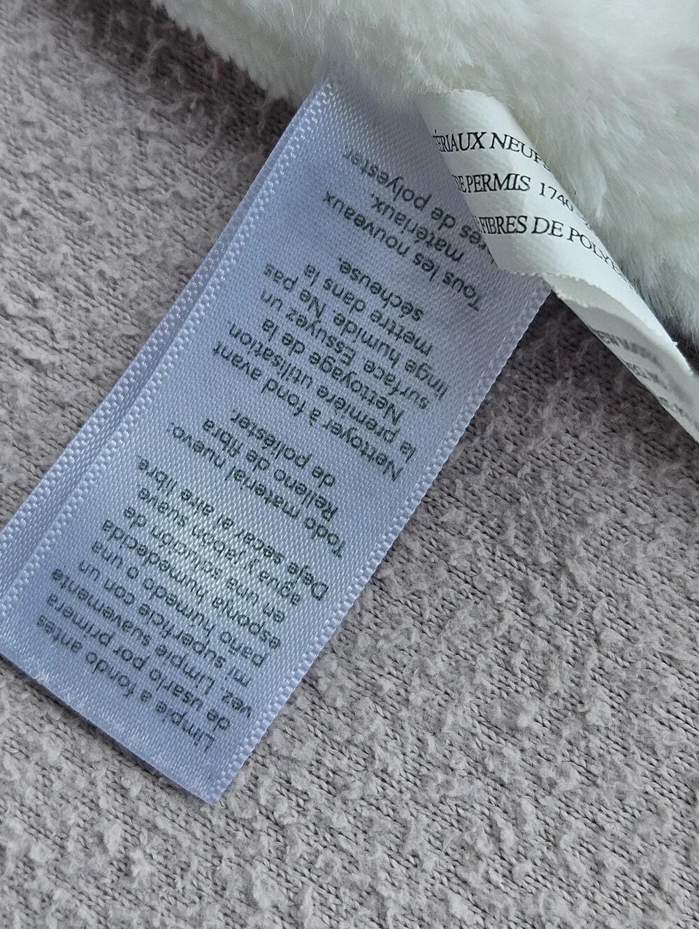 Carters Grey White Polka Dot Bunny Rabbit Knots Plush Baby Security Blanket